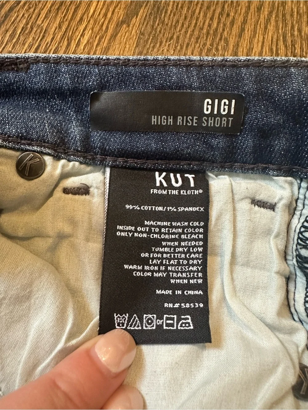 KUT Gigi High Rise Denim Short